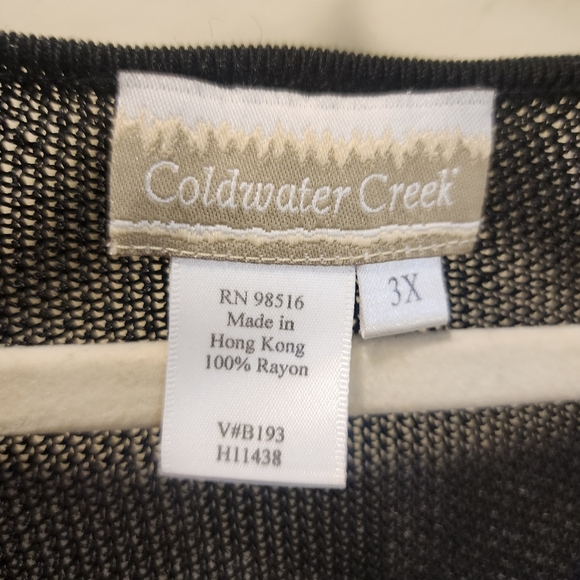 COLDWATER CREEK Women's Black V-Neck knit Sweater Plus Size 3X - Picture 2 of 9